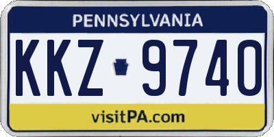 PA license plate KKZ9740