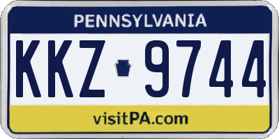 PA license plate KKZ9744