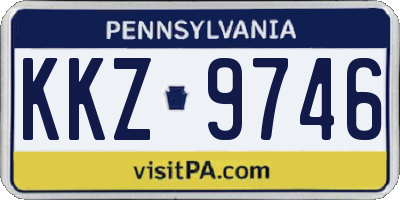 PA license plate KKZ9746