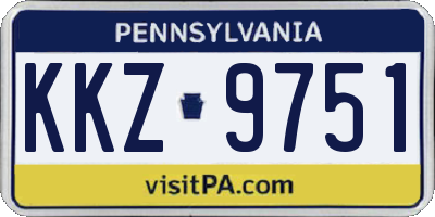 PA license plate KKZ9751