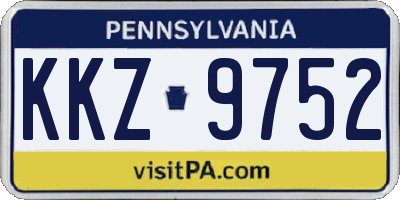 PA license plate KKZ9752