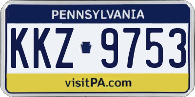 PA license plate KKZ9753