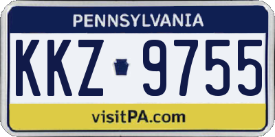 PA license plate KKZ9755