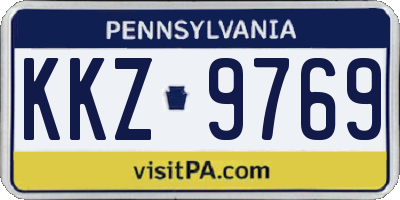 PA license plate KKZ9769