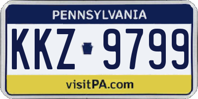 PA license plate KKZ9799