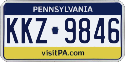 PA license plate KKZ9846