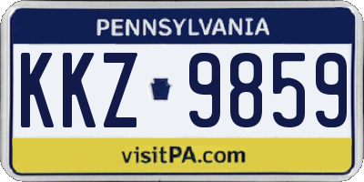 PA license plate KKZ9859