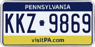 PA license plate KKZ9869