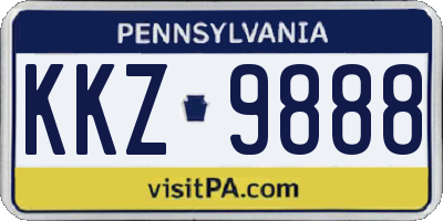 PA license plate KKZ9888