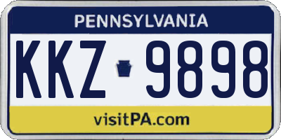PA license plate KKZ9898