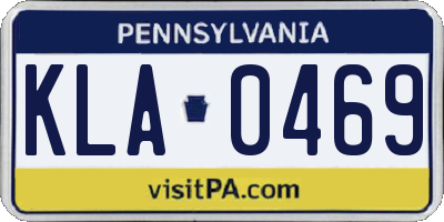 PA license plate KLA0469