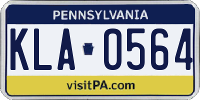 PA license plate KLA0564