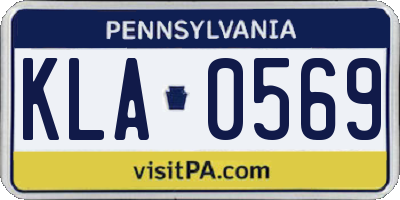 PA license plate KLA0569