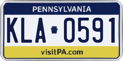 PA license plate KLA0591
