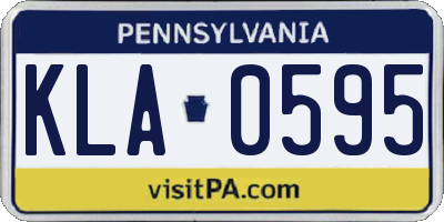 PA license plate KLA0595