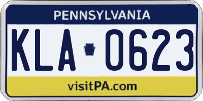 PA license plate KLA0623