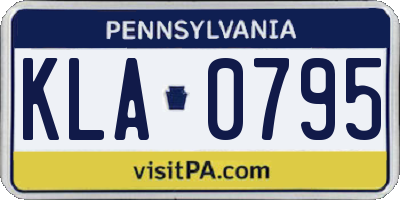 PA license plate KLA0795