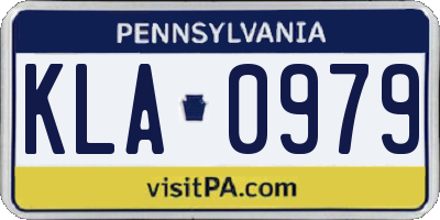PA license plate KLA0979
