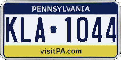 PA license plate KLA1044