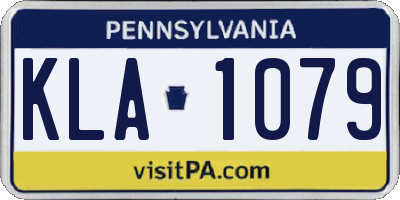 PA license plate KLA1079