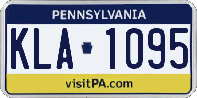 PA license plate KLA1095