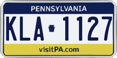 PA license plate KLA1127