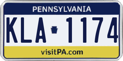 PA license plate KLA1174