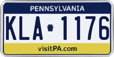 PA license plate KLA1176
