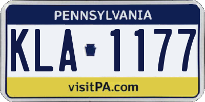 PA license plate KLA1177