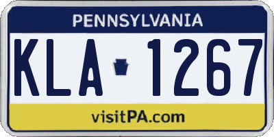 PA license plate KLA1267