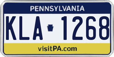 PA license plate KLA1268