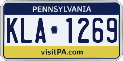 PA license plate KLA1269