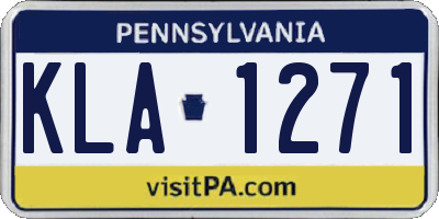 PA license plate KLA1271