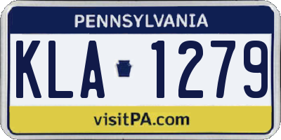 PA license plate KLA1279