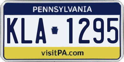 PA license plate KLA1295