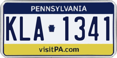 PA license plate KLA1341