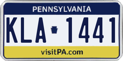 PA license plate KLA1441