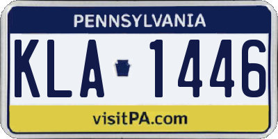 PA license plate KLA1446