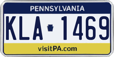 PA license plate KLA1469