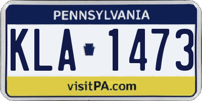 PA license plate KLA1473