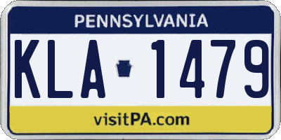 PA license plate KLA1479