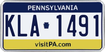 PA license plate KLA1491