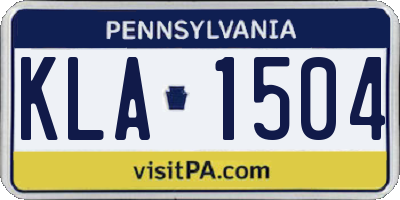 PA license plate KLA1504