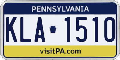 PA license plate KLA1510