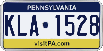 PA license plate KLA1528