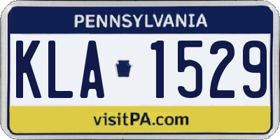 PA license plate KLA1529