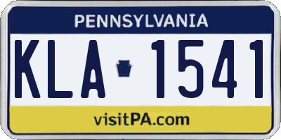 PA license plate KLA1541