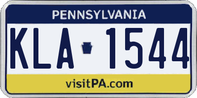 PA license plate KLA1544