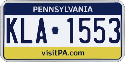 PA license plate KLA1553
