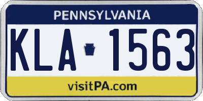 PA license plate KLA1563